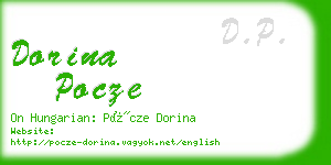 dorina pocze business card